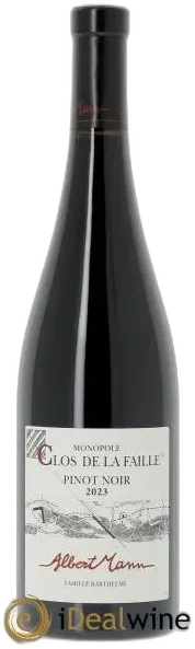 aperçu du vin Alsace Aoc Pinot Noir Clos de la Faille Albert Mann 2022