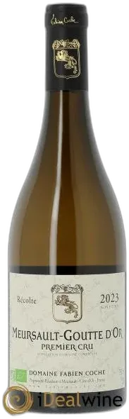 aperçu du vin Meursault 1er Cru Goutte D&Apos;or Fabien Coche 2023