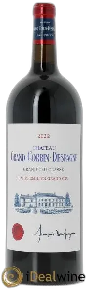 vue du vin Château Grand Corbin Despagne Grand Cru Classé 2022