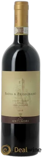 photo du vin Chianti Classico Docg Piero Antinori Badia a Passignano Gran Selezione Marchesi Antinori 2016