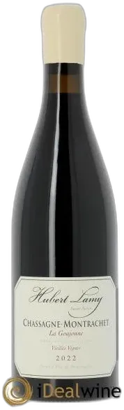 vue du vin Chassagne-Montrachet la Goujonne Vieilles Vignes Hubert Lamy 2022