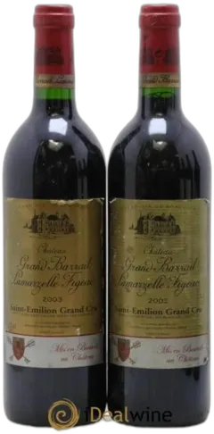 photo du vin Château Grand Barrail Lamarzelle Figeac Grand Cru Classé 2003