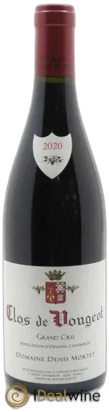image du vin Clos de Vougeot Grand Cru Denis Mortet 2020