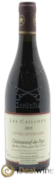 vue du vin Châteauneuf-du-Pape les Cailloux Cuvée Centenaire André Brunel 2019