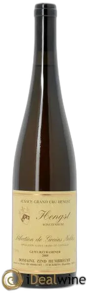 photo du vin Alsace Gewurztraminer Hengst Sélection Grains Nobles Zind-Humbrecht 2008