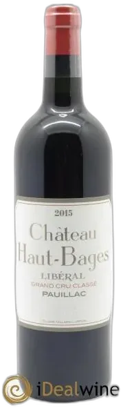 vue du vin Château Haut Bages Libéral 5ème Grand Cru Classé 2015