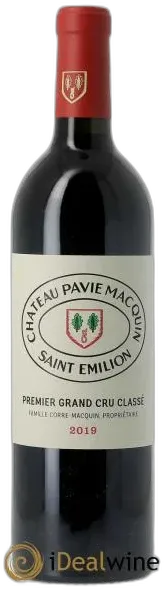 vue du vin Château Pavie Macquin 1er Grand Cru Classé b 2019