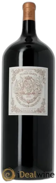 vue du vin Pichon Longueville Baron 2ème Grand Cru Classé 2016