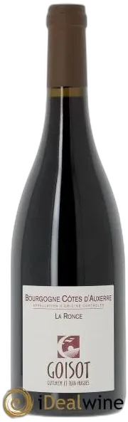capture du vin Bourgogne Côtes D&Apos;Auxerre la Ronce Goisot