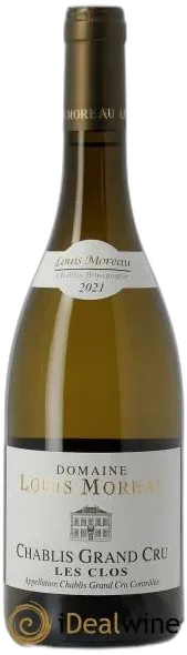capture du vin Chablis Grand Cru les Clos Louis Moreau 2021