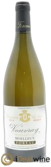 photo du vin Vouvray Moelleux Réserve Clos Naudin Philippe Foreau