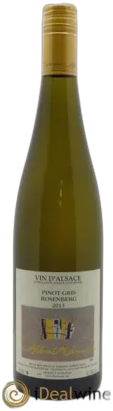 image du vin Alsace Pinot Gris Rosenberg Albert Mann 2013