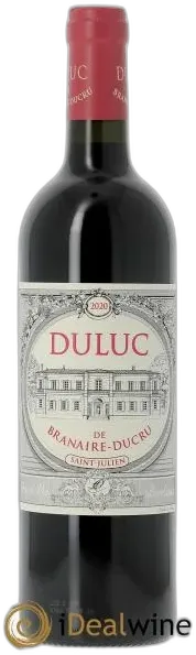 photo du vin Duluc de Branaire Second Vin 2020