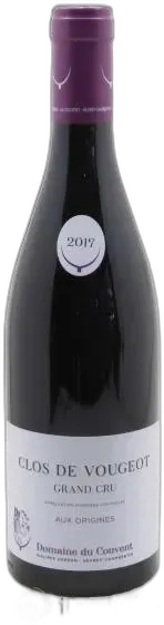 photo du vin Clos de Vougeot Grand Cru Aux Origines Domaine du Couvent 2017
