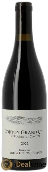 capture du vin Corton Grand Cru le Rognet-et-Corton Henri et Gilles Buisson 2022