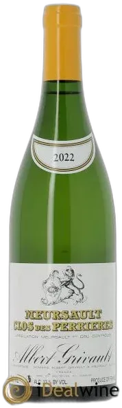 vue du vin Meursault 1er Cru Clos des Perrières Albert Grivault 2022