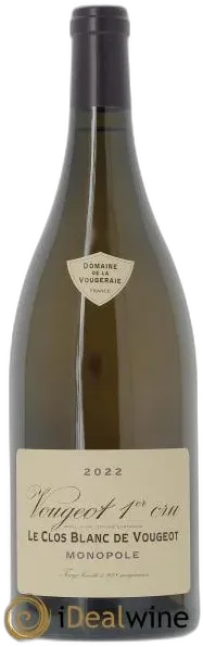 illustration du vin Vougeot 1er Cru le Clos Blanc de Vougeot la Vougeraie 2022