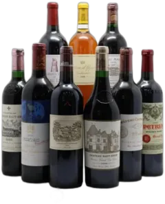 photo du vin Duclot Petrus Lafitte Margaux Mouton Rothschild Latour Haut Brion Mission Haut Brion Cheval Blanc Yquem 2008