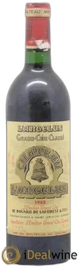 vue du vin Château Angélus 1er Grand Cru Classé a 1988