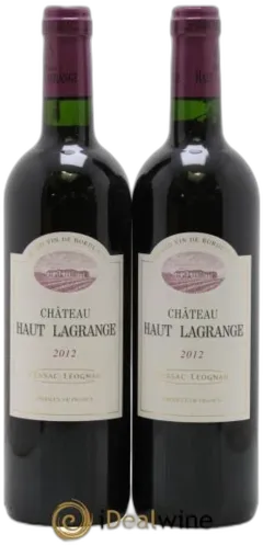 photo du vin Pessac-Léognan Château Haut-Lagrange 2012