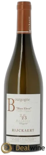 photo du vin Bourgogne Aligoté Bien Élevé Rijckaert 2023