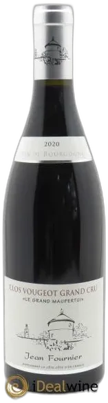 image du vin Clos de Vougeot Grand Cru le Grand Maupertuis Jean Fournier 2020