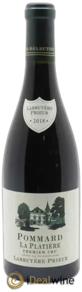 photo du vin Pommard 1er Cru la Platière Labruyere-Prieur 2018