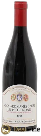 photo du vin Vosne-Romanée 1er Cru les Petits Monts Robert Sirugue 2018