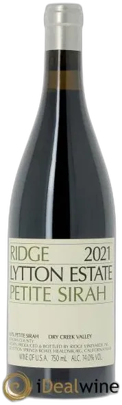 photo du vin Dry Creek Valley Lytton Estate Petite Sirah Ridge Vineyards 2021