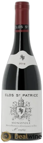 image du vin Châteauneuf-du-Pape Clos Saint-Patrice