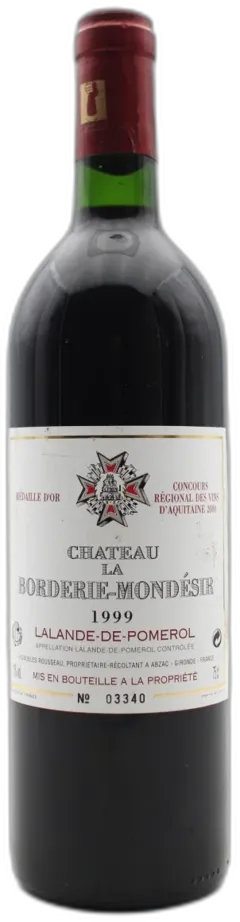 photo du vin Château la Borderie Mondésir 1999