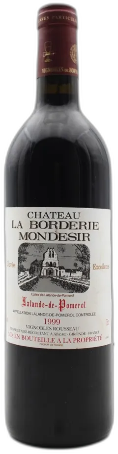 photo du vin Château la Borderie Mondesir 1999 "Cuvée Excellence"