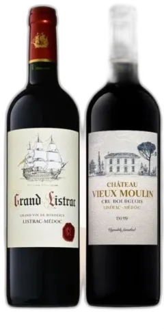 photos du vin Lot 24 12 Blles Grand Listrac 18 & ch Vieux Moulin 19