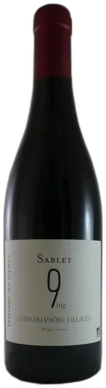 photo du vin Côtes du Rhône Village Sablet 9mg Domaine des Espiers
