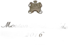 photo du vin Château Mouton Rothschild Pauillac 1er Grand Cru Classe 2016 Bordeaux France