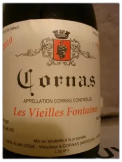 illustration du vin Cornas Vieilles Fontaines Alain Voge