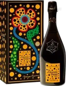 illustration du vin Veuve Clicquot la Grande Dame Yayoi Kusama