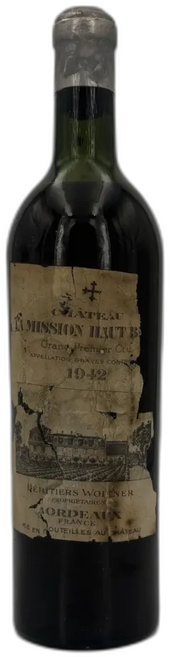 vue du vin Château la Mission Haut-Brion 1942 Cru Classé de Graves