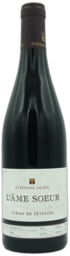 vue du vin Domaine Stéphane Ogier Igp Collines Rhodaniennes "l'Âme Soeur" Syrah de Seyssuel 2019