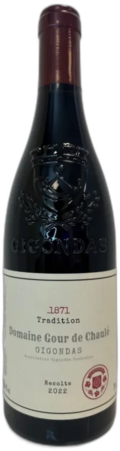 photos du vin Domaine Gour de Chaule Gigondas Cuvee Tradition 2022 Vallée du Rhône France