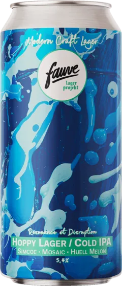 capture du vin Bière Fauve Résonance et Disruption Cold Ipa Hoppy Lager