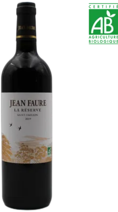 vue du vin Château Jean Faure la Réserve Saint-Emilion Rouge 2019