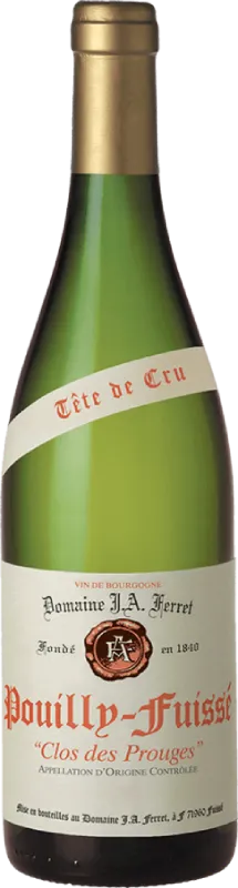 image du vin J.a Ferret Clos des Prouges Pouilly-Fuissé Blanc 2022
