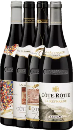 illustration du vin Guigal Lala’s 2022 la Mouline, la Turque, la Landonne, la Reynarde