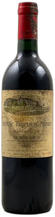 vue du vin Troplong Mondot Saint Emilion 1989