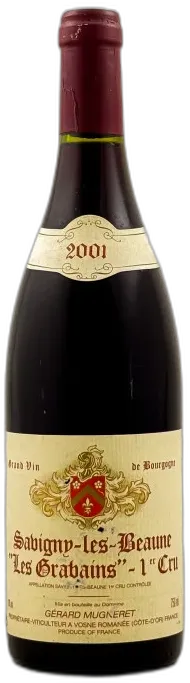 photo du vin Gérard Mugneret Savigny Lès Beaune 1er Cru "Aux Grabains" 2001