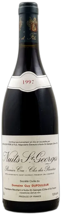 photo du vin Guy Dufouleur Nuits Saint Georges 1er Cru "Clos des Perrières" 1997