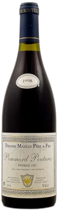 photos du vin Mazilly Pere & Fils Pommard 1er Cru "les Poutures" Tastevinage 1998