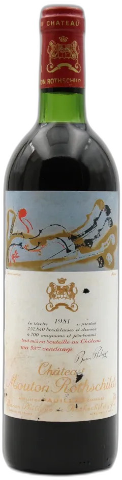 photo du vin Château Mouton Rothschild 1981 Pauillac