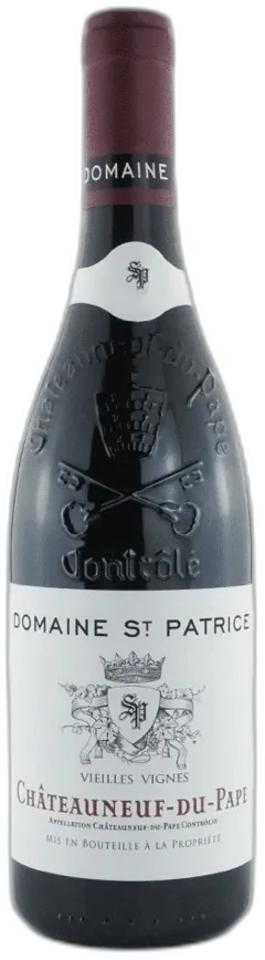 vue du vin Domaine Saint Patrice Chateauneuf du Pape Vieilles Vignes 2020